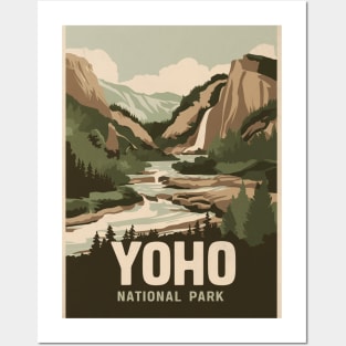 Retro Vintage Yoho National Park Posters and Art